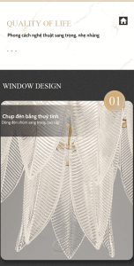 Thiết kế độc đáo của hình dạng chiếc lá với những đường nét tinh tế