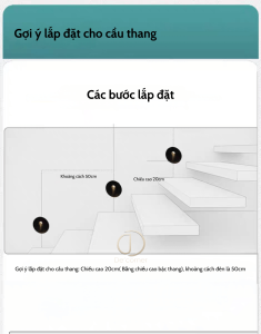 Ứng dụng cách lắp đặt đèn âm tường chiếu chân cầu thang