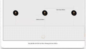 Khoảng cách lắp đặt đèn âm tường tròn 