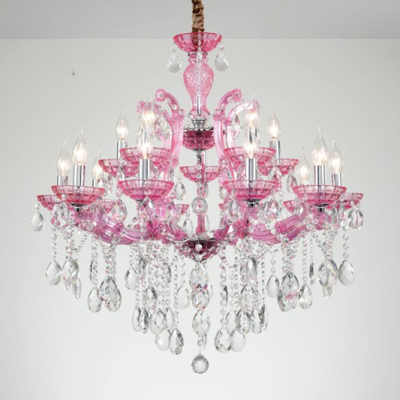 Đèn Chùm Thả Cổ Điển M9155- Pink -18L